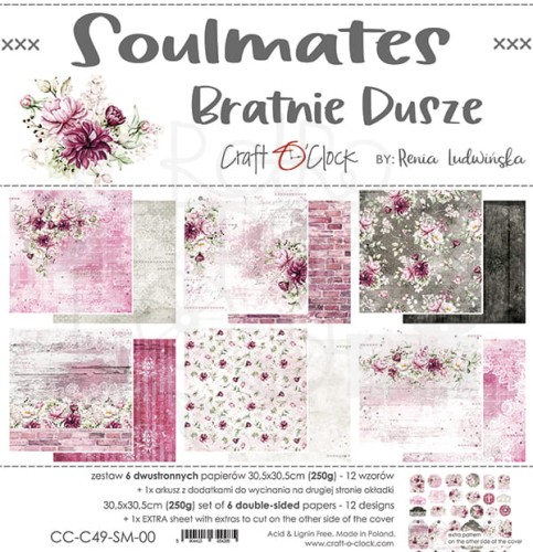 Zestaw papierów 30x30 Soulmates CC-C49-SM-00 Craft O'Clock