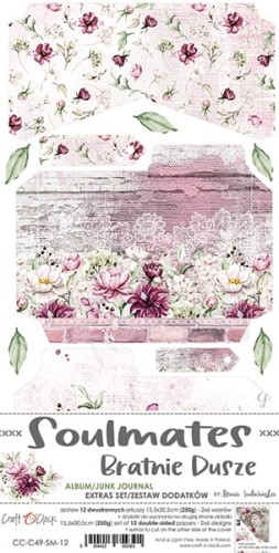 Zestaw dodatków Soulmates - Junk Journal Set CC-C49-SM-12 Craft O'Clock