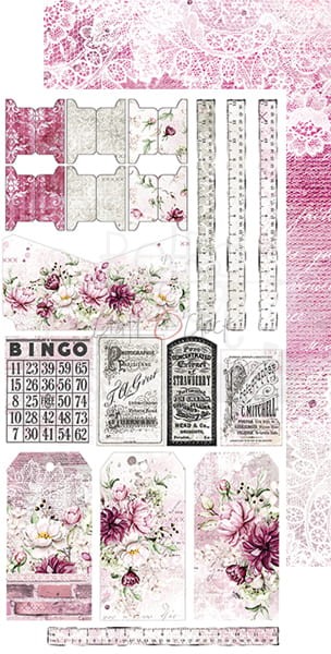 Zestaw dodatków Soulmates - Junk Journal Set CC-C49-SM-12 Craft O'Clock 5