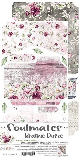 Zestaw dodatków Soulmates - Junk Journal Set CC-C49-SM-12 Craft O'Clock 7