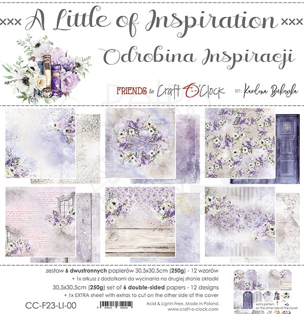 Zestaw papierów 30x30 A Little of Inspiration CC-F23-LI-00 Craft O'Clock