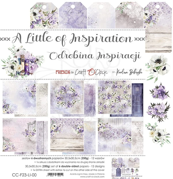 Zestaw papierów 30x30 A Little of Inspiration CC-F23-LI-00 Craft O'Clock 7