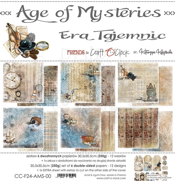 Zestaw papierów 30x30 Age of Mysteries CC-F24-AMS-00 Craft O'Clock