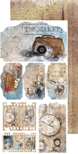 Zestaw dodatków Age of Mysteries - Junk Journal Set CC-F24-AMS-10 Craft O'Clock 1