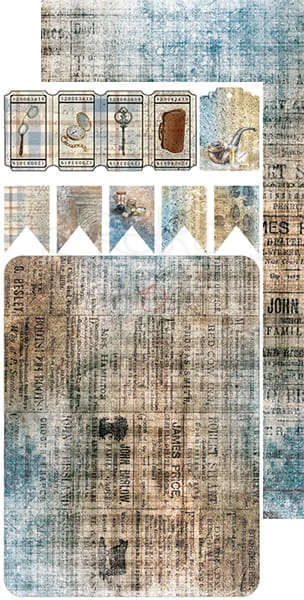 Zestaw dodatków Age of Mysteries - Junk Journal Set CC-F24-AMS-10 Craft O'Clock 6