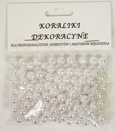 Koraliki perełki biały - 8mm 20g