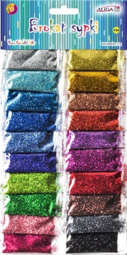 Brokat metalizowany mix kolorów 20x2g