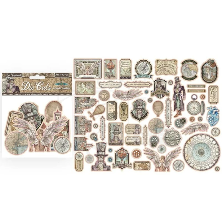 Ozdoby kształty tekturowe Die Cuts Sir Vagabond DFLDC25 Stamperia 1
