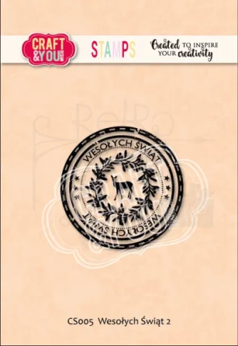 Stempel akrylowy Wesołych Świąt 2 CS005 Craft&amp;You Design