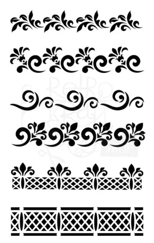 Szablon maska A4 ornamenty dekory N012753 Cadence