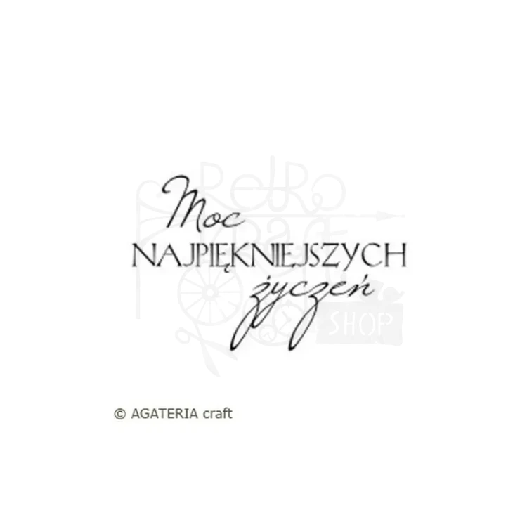Stempel akrylowy Moc najpiękniejszych życzeń - Agateria