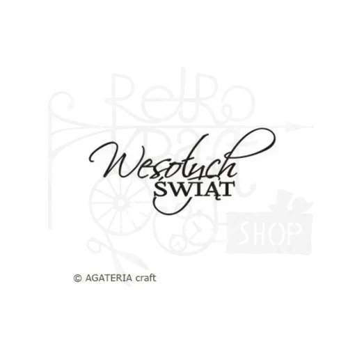 Stempel akrylowy Wesołych Świąt 6 - Agateria
