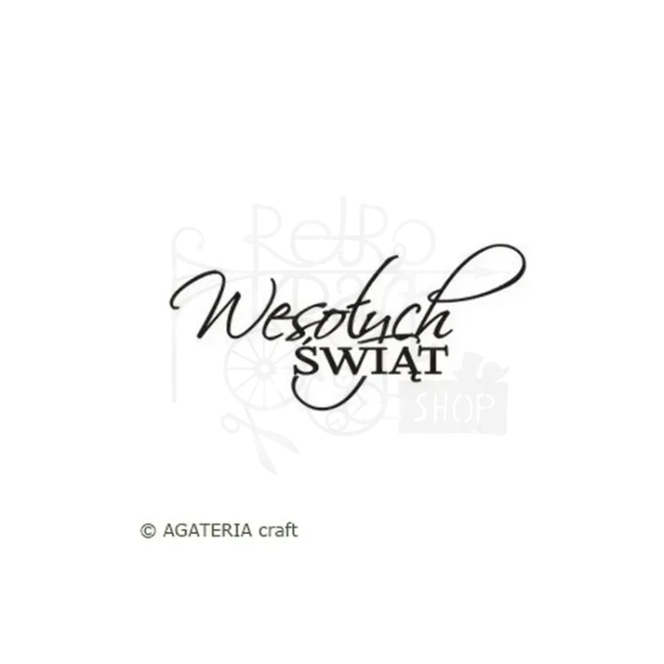 Stempel akrylowy Wesołych Świąt 6 - Agateria