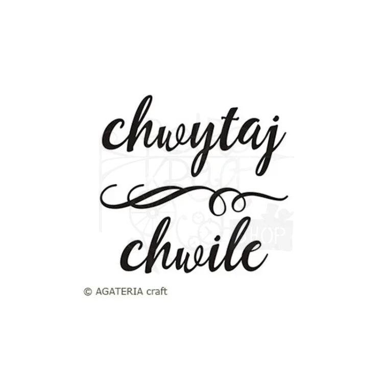Stempel akrylowy Chwytaj chwile - Agateria