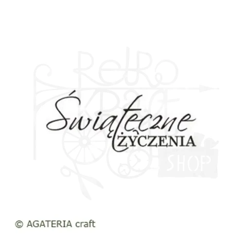 Stempel akrylowy Świąteczne życzenia S6 - Agateria