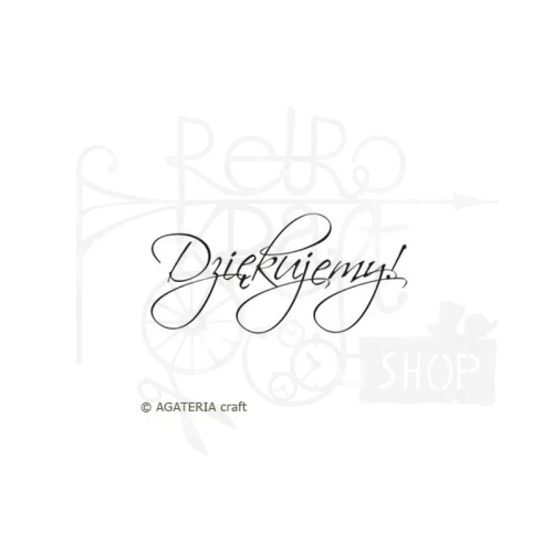Stempel akrylowy Dziękujemy! - Agateria
