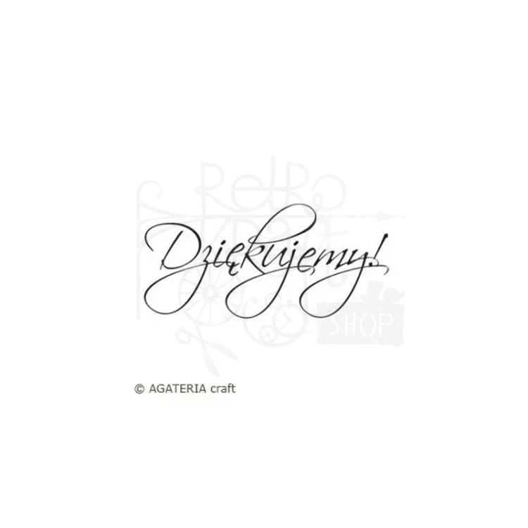 Stempel akrylowy Dziękujemy! - Agateria