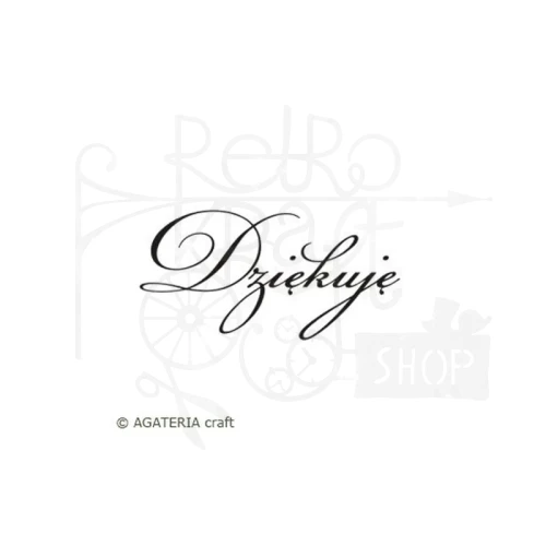Stempel akrylowy Dziękuję - Ageteria