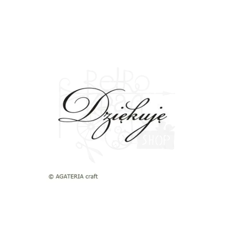 Stempel akrylowy Dziękuję - Ageteria