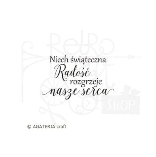 Stempel akrylowy Niech świąteczna radość - Agateria