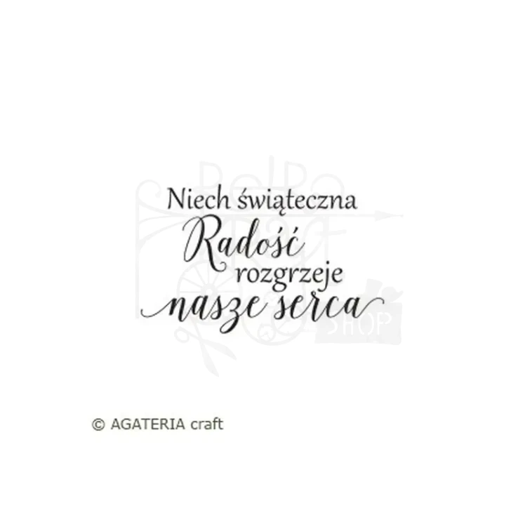 Stempel akrylowy Niech świąteczna radość - Agateria