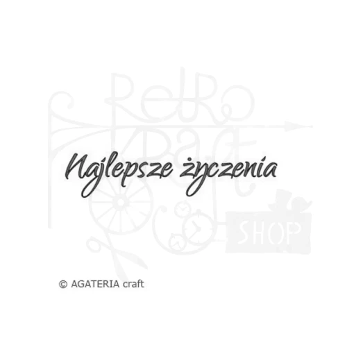 Stempel akrylowy Najlepsze życzenia - Agateria