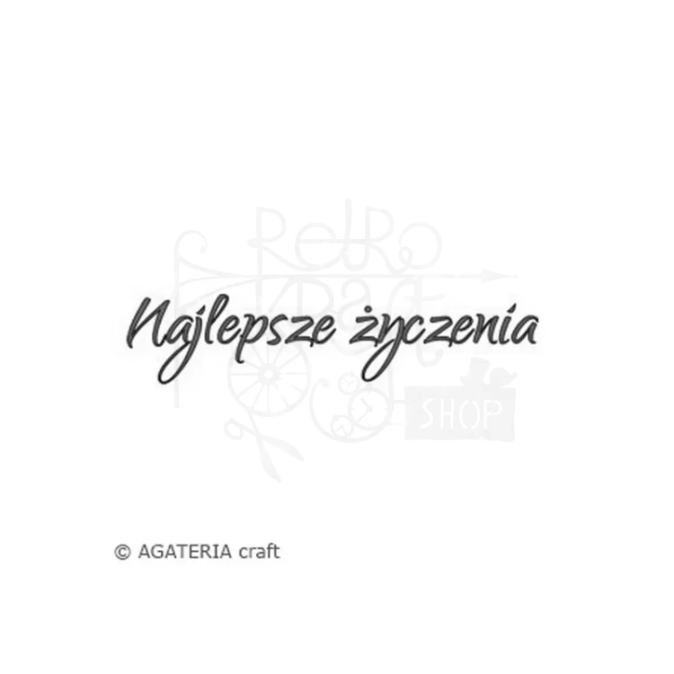 Stempel akrylowy Najlepsze życzenia - Agateria