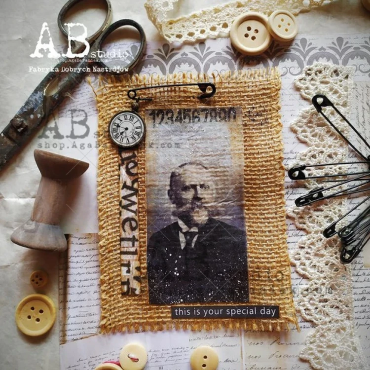 Papier ryżowy A4 retro zdjęcia portrety mężczyźni always see the world 0135 ABstudio