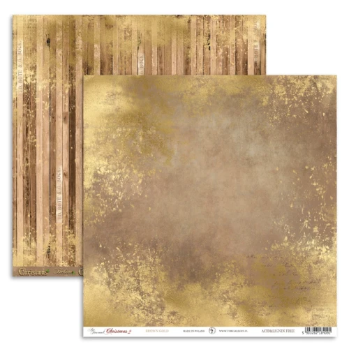 Papier 30x30 - Art Journal Christmas 2 - Brown gold UHK Gallery