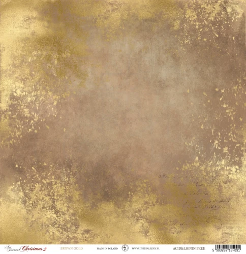 Papier 30x30 - Art Journal Christmas 2 - Brown gold UHK Gallery