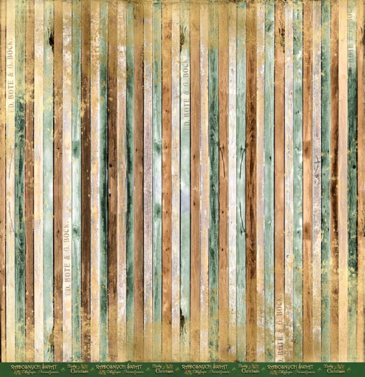 Papier 30x30 - Art Journal Christmas 2 - Green gold UHK Gallery