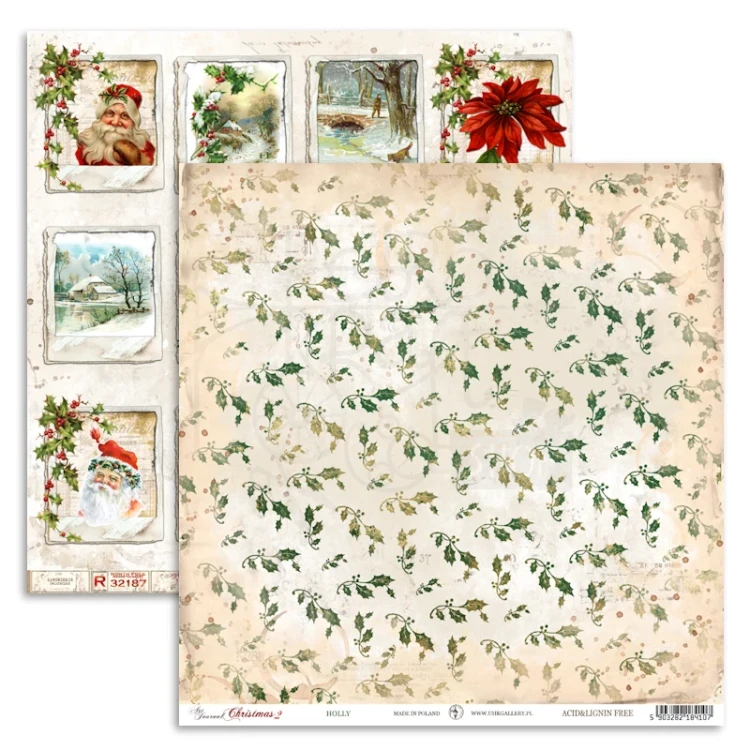 Papier 30x30 - Art Journal Christmas 2 - Holly UHK Gallery