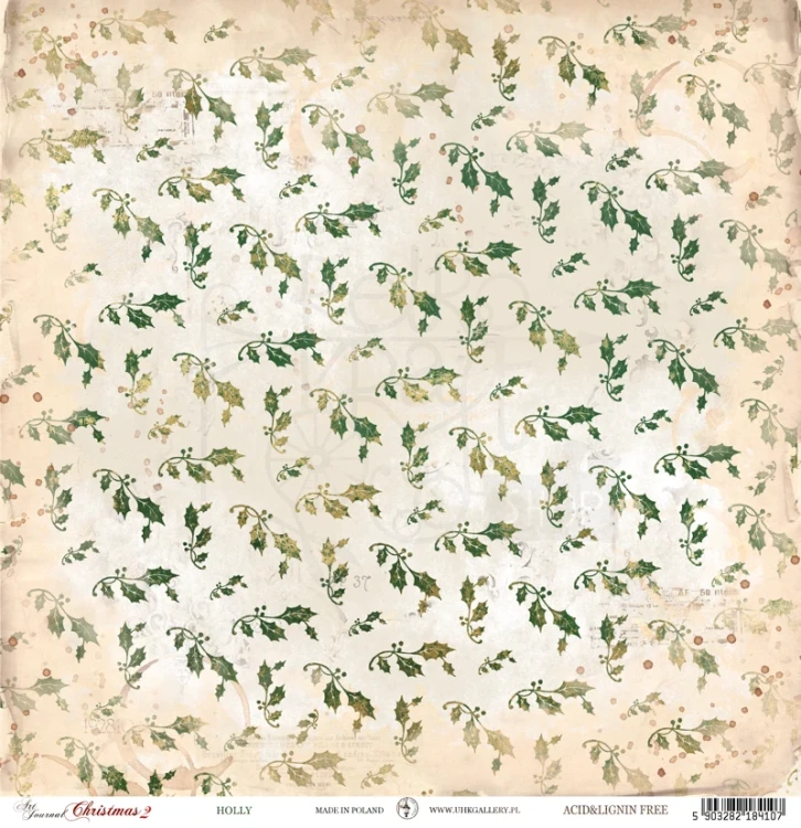 Papier 30x30 - Art Journal Christmas 2 - Holly UHK Gallery