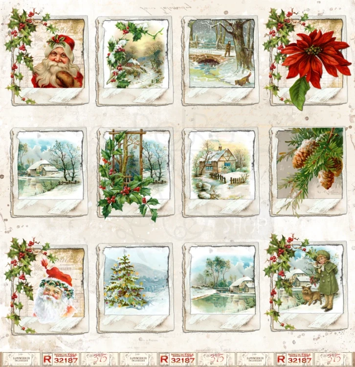 Papier 30x30 - Art Journal Christmas 2 - Holly UHK Gallery