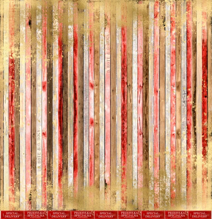 Papier 30x30 - Art Journal Christmas 2 - Red gold UHK Gallery