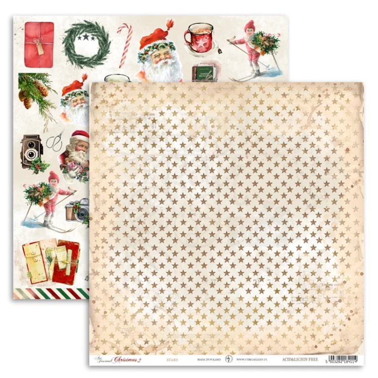 Papier 30x30 - Art Journal Christmas 2 - Stars UHK Gallery