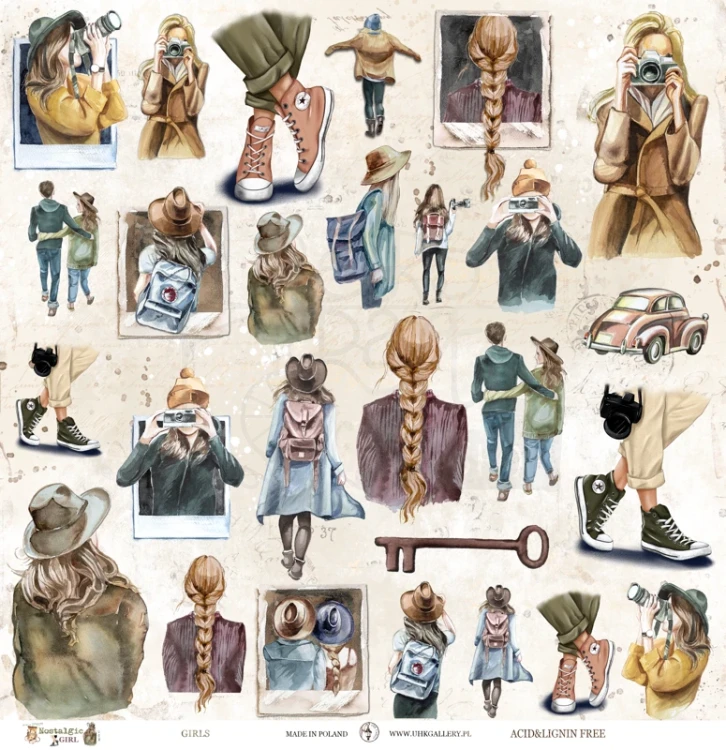 Papier 30x30 - Nostalgic Girl - Girls UHK Gallery