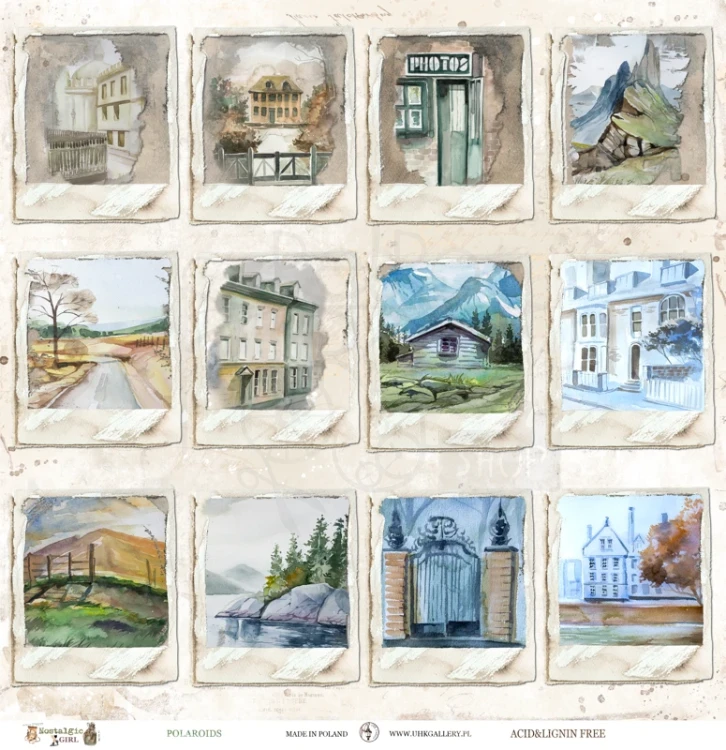Papier 30x30 - Nostalgic Girl - Polaroids UHK Gallery