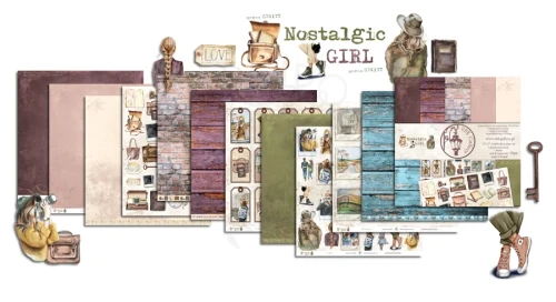 Zestaw papierow 30x30 - Nostalgic Girl UHK Gallery