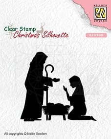 Stempel akrylowy Szopka Święta Rodzina CSIL007 Nellie's Choice