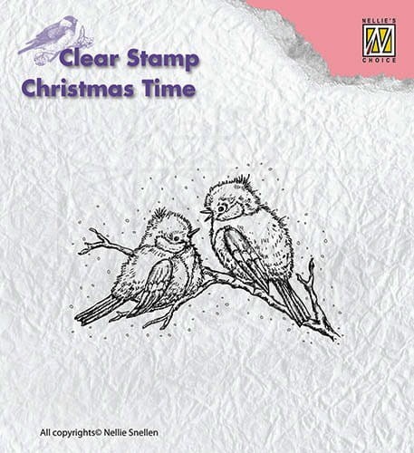 Stempel akrylowy Zimowe ptaszki CT015 Nellie's Choice