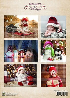 Papier A4 Vintage Christmas Time-2 Boże Narodzenie NEVI082 Nellie's Choice