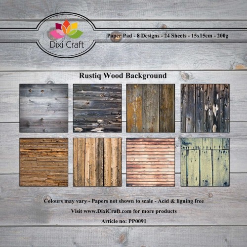 Papiery Dixi 15x15cm Rustiq Wood Background PP0091 Dixi Craft
