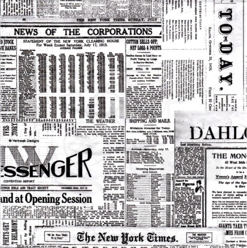 Serwetka 33x33 - Retro wycinki gazet