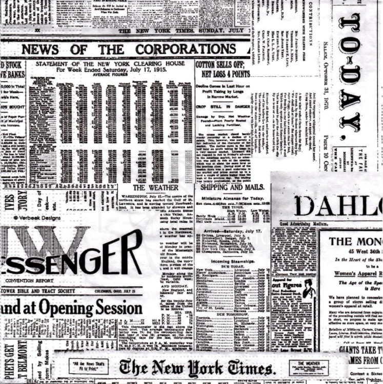 Serwetka 33x33 - Retro wycinki gazet