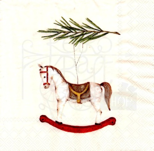 Serwetka 33x33 - Konik na biegunach