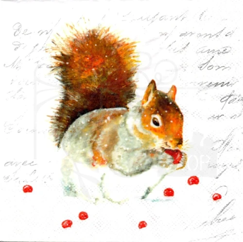 Serwetka 33x33 - Wiewiórka
