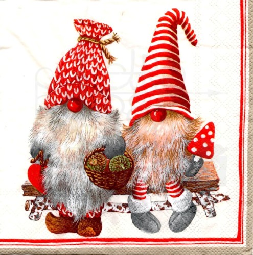 Serwetka 33x33 - Dwa skrzaty
