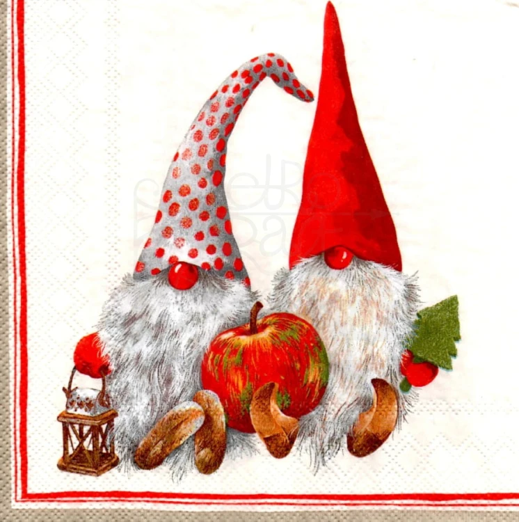 Serwetka 33x33 - Dwa skrzaty