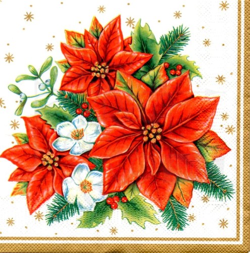 Serwetka 33x33 - Poisencja Gwiazda Betlejemska 2